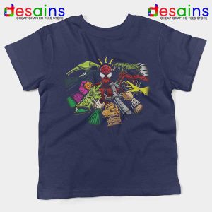 Spider Man Multiverse Vilains Navy Kids Tee No Way Home