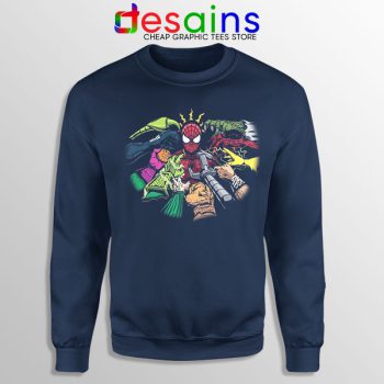 Spider Man Multiverse Vilains Navy Sweatshirt No Way Home