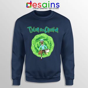 Tyler Creator Rick Morty Navy Sweatshirt Rapper Cartoon