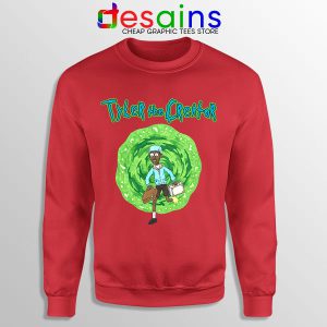 Tyler Creator Rick Morty Red Sweatshirt Rapper Cartoon