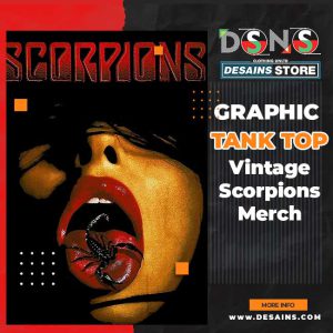 Vintage Scorpions Merch Graphic Tank Top - Rock Band