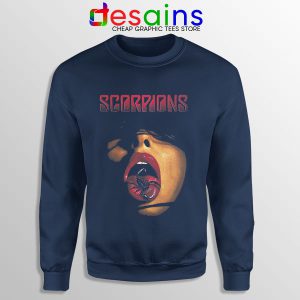 Vintage Scorpions Merch Navy Sweatshirt Rock Band