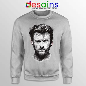 X Men Wolverine Art SPort Grey Sweatshirt Hugh Jackman