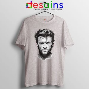 X Men Wolverine Art Sport Grey T Shirt Hugh Jackman