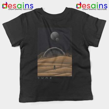 Arrakis Dune Desert Art Black Kids Tee Planet Deserts