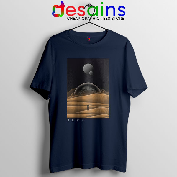 Arrakis Dune Desert Art Navy T Shirt Planet Deserts