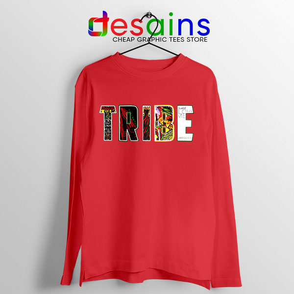 Best Tribe Called Quest Merch Red Long Sleeve Tee Beat Atcq