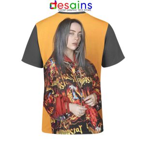 Billie Eilish Pose Unisex AOP Back Tshirt