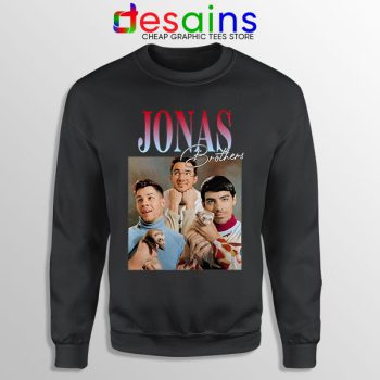 Buy Jonas Brothers Merch Retro Black Sweatshirt Jobros