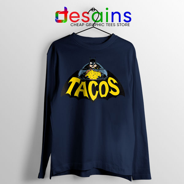 Buy Tacos Taco Bell Batman Navy Long Sleeve Tee DC Comics