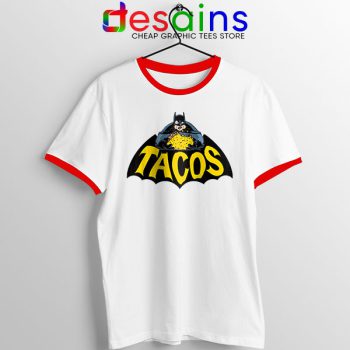 Buy Tacos Taco Bell Batman Red Ringer Tee DC Comics