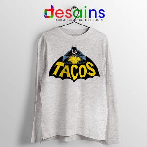 Buy Tacos Taco Bell Batman Sport Grey Long Sleeve Tee DC Comics