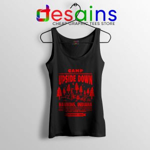 Camp Upside Down Hawkins Black Tank Top Stranger Things