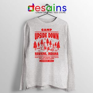 Camp Upside Down Hawkins Long Sleeve Tee Stranger Things