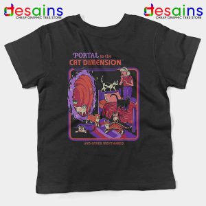 Cat Dimension Retro Kids Tee Funny Meow