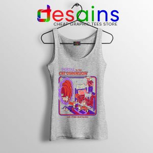 Cat Dimension Retro Sport Grey Tank Top Funny Meow