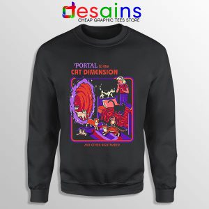 Cat Dimension Retro Sweatshirt Funny Meow