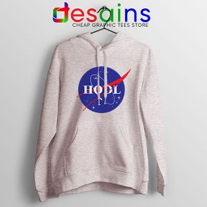 Crypto HODL NASA logo Sport Grey Hoodie