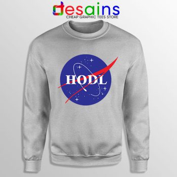 Crypto HODL NASA logo Sport Grey Sweatshirt Meme