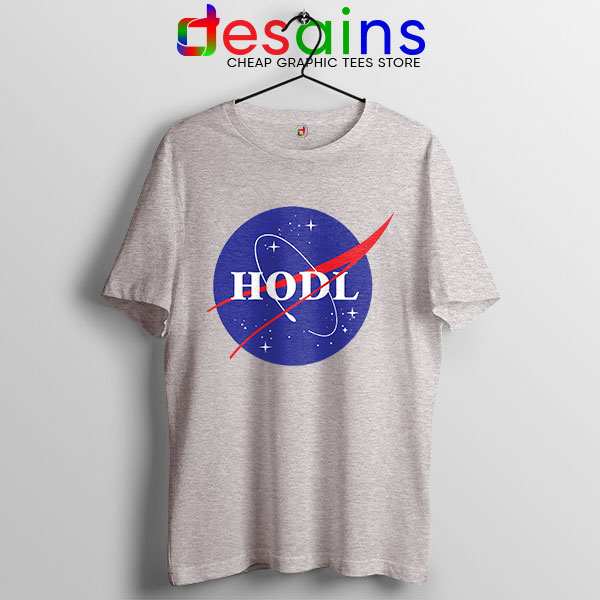 Crypto HODL NASA logo Sport Grey T Shirt Meme