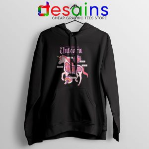 Cute Unicorn Anatomy Black Hoodie Funny Pony