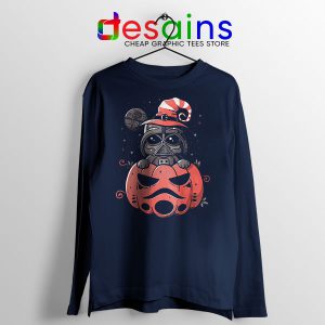 Darth Vader Pumpkin Navy Long Sleeve Tee Halloween Gifts