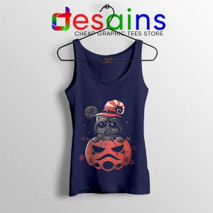 Darth Vader Pumpkin Navy Tank Top Halloween Gifts