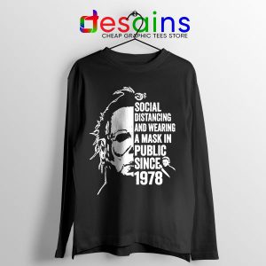 Funny Michael Myers Covid Long Sleeve Tee Real Face