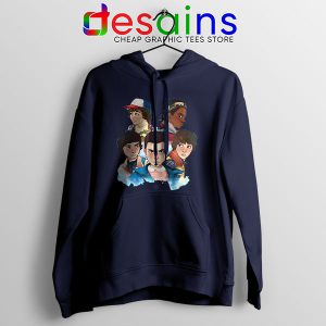 Gank Stranger Things Season 4 Navy Hoodie Netflix