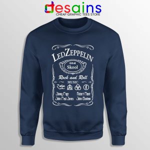 Led Zepelin Whiskey Navy Sweatshirt Old School Daniels