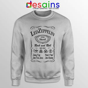 Led Zepelin Whiskey Sport Grey Sweatshirt Old School Daniels