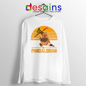 Master Po Mandalorian White Long Sleeve Tee Kung Fu Panda