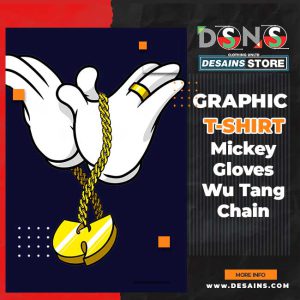 Mickey Gloves Wu Tang Chain Graphic T-shirt