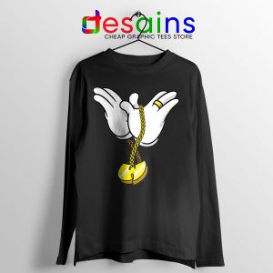 Mickey Gloves Wu Tang Chain Long Sleeve Tee Cheap Funny