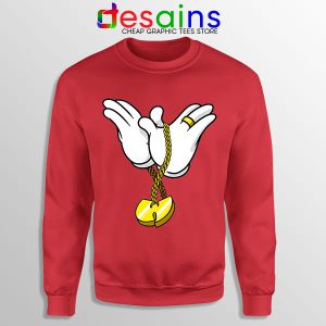 Mickey Gloves Wu Tang Chain Red Sweatshirt Cheap Funny