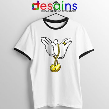 Mickey Gloves Wu Tang Chain Ringer Tee Cheap Funny