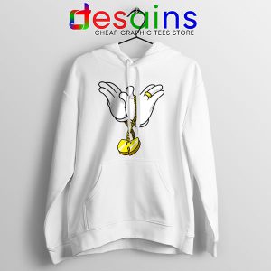 Mickey Gloves Wu Tang Chain White Hoodie