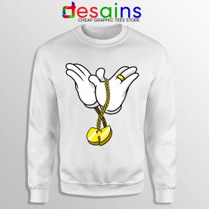 Mickey Gloves Wu Tang Chain White Sweatshirt Cheap Funny