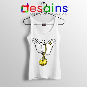Mickey Gloves Wu Tang Chain White Tank Top Cheap Funny