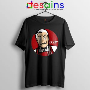 Money Heist The Masks Black Tshirt Funny KFC Logo