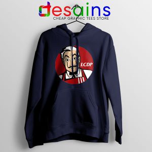 Money Heist The Masks Navy Hoodie Funny KFC Logo