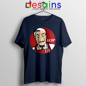 Money Heist The Masks Navy Tshirt Funny KFC Logo