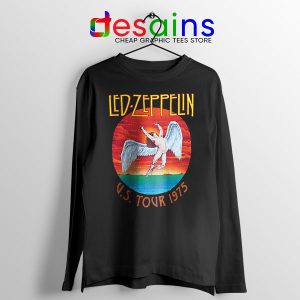 North American Tour 1975 Black Long Sleeve Tee Led Zeppelin