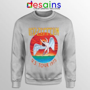 North American Tour 1975 Sport Grey Sweatshirt Led Zeppelin Merch