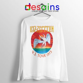 North American Tour 1975 WHite Long Sleeve Tee Led Zeppelin