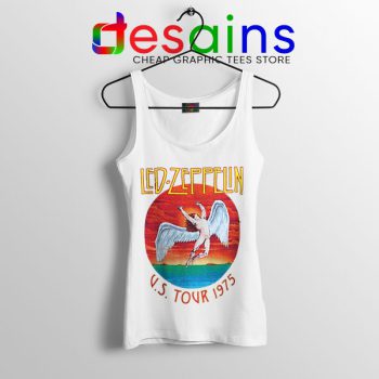 North American Tour 1975 White Tank Top Led Zeppelin Merch