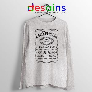 Old No 7 Led Zepelin Sport Grey Long Sleeve Tee Whiskey School