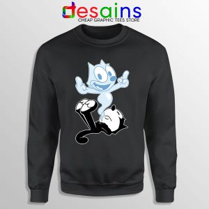RIP the Cat Felix Funny Black Sweatshirt Cartoon Characters