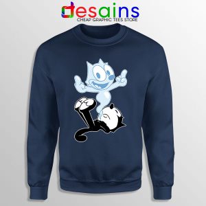 RIP the Cat Felix Funny Navy Sweatshirt Cartoon Characters