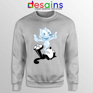 RIP the Cat Felix Funny SPort Grey Sweatshirt Cartoon Characters